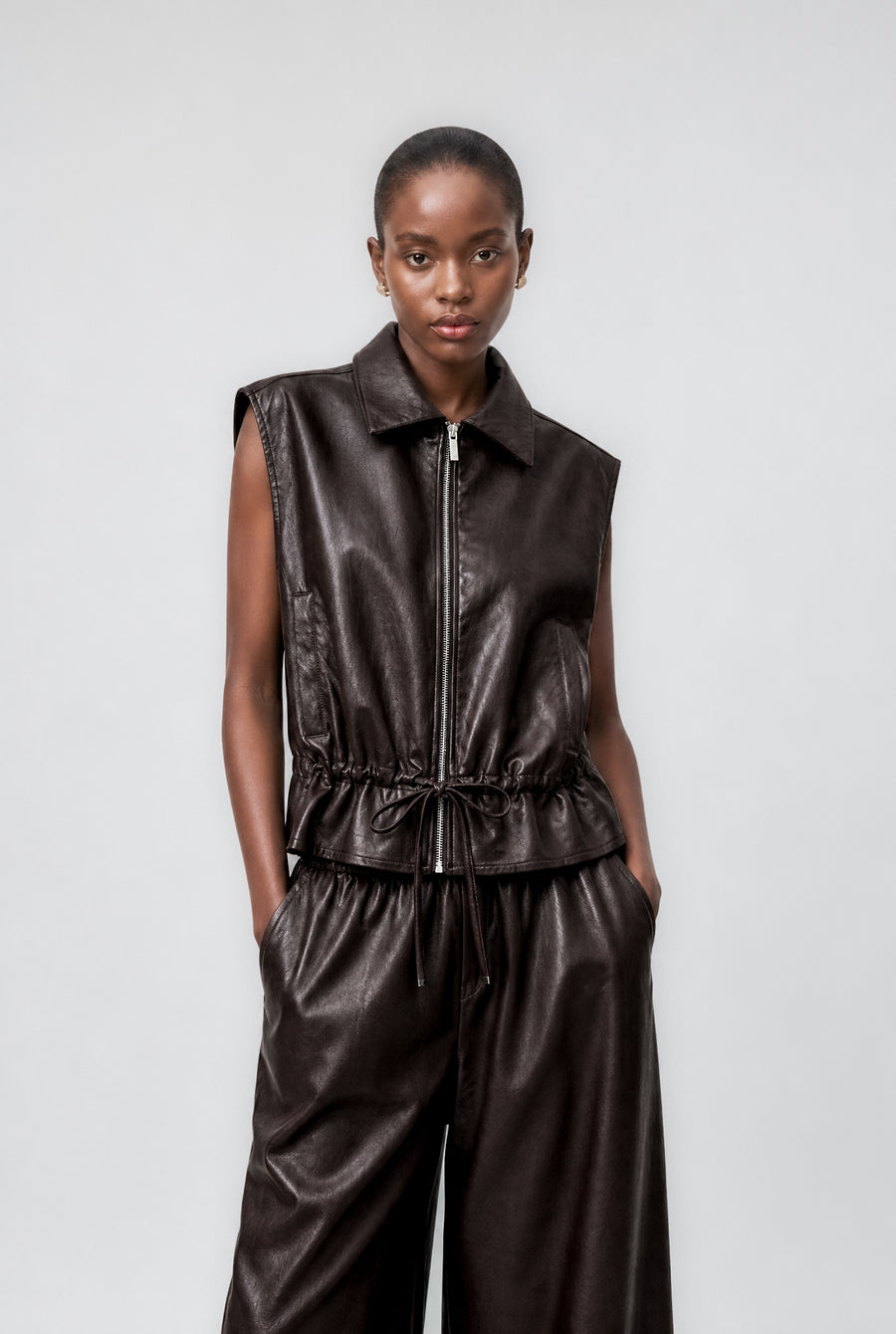 Alora eco leather vest