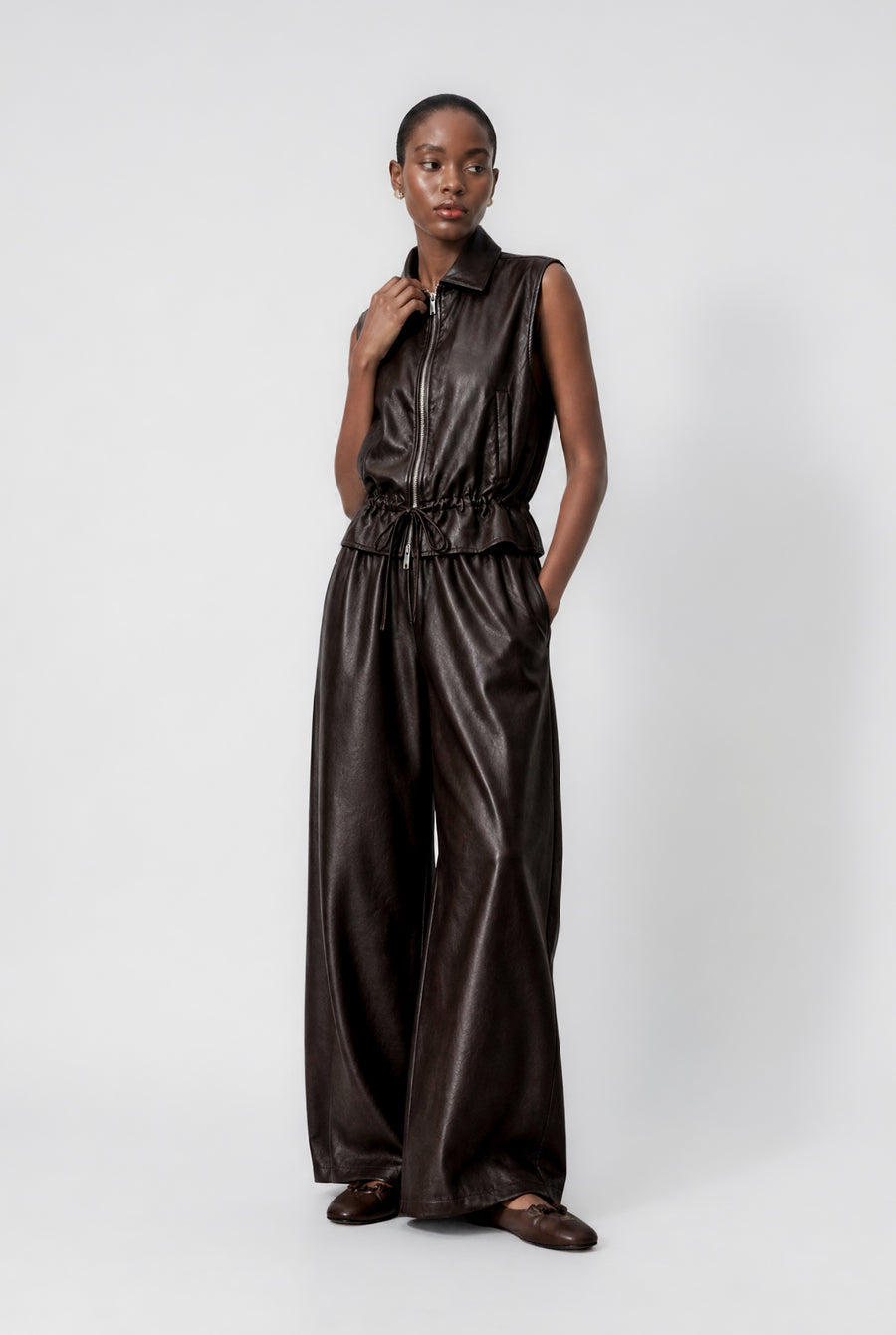 Alora eco leather vest