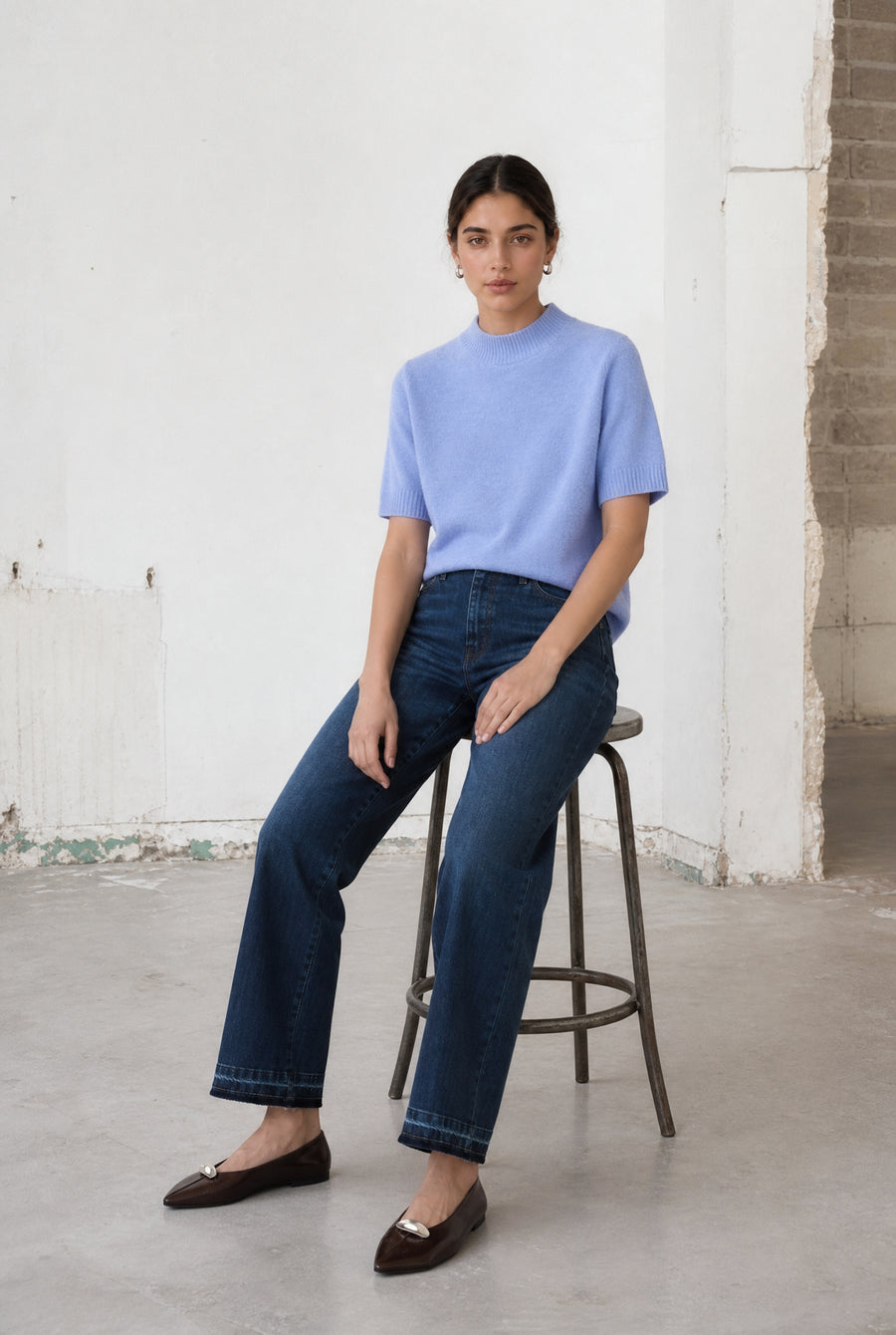 Alpaca knitted dyed top WP09