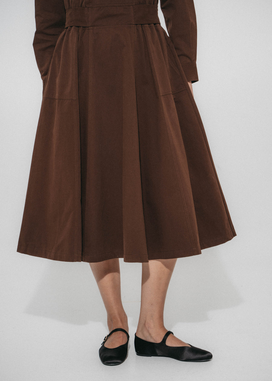 Amara polon shirt dress | Dark Brown