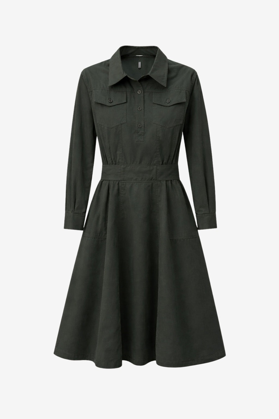 Amara polon shirt dress | Anthracite