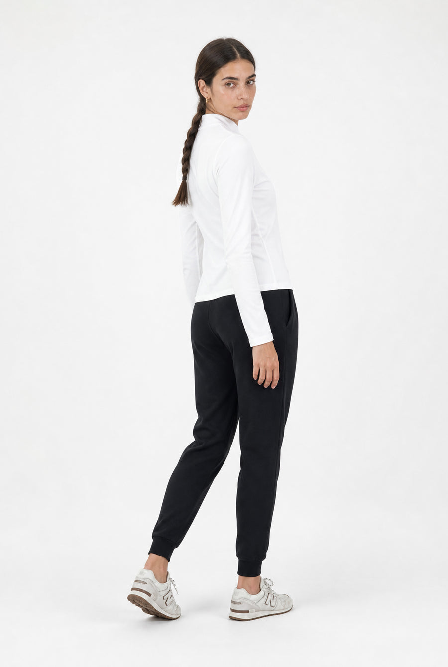 Andrea top LS technical jersey | White