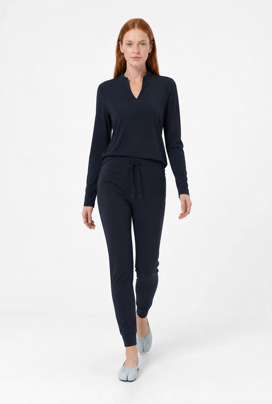 Andrea top LS technical jersey | Blue