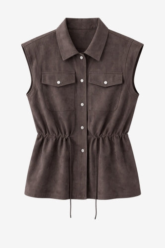 Arden suede effect vest