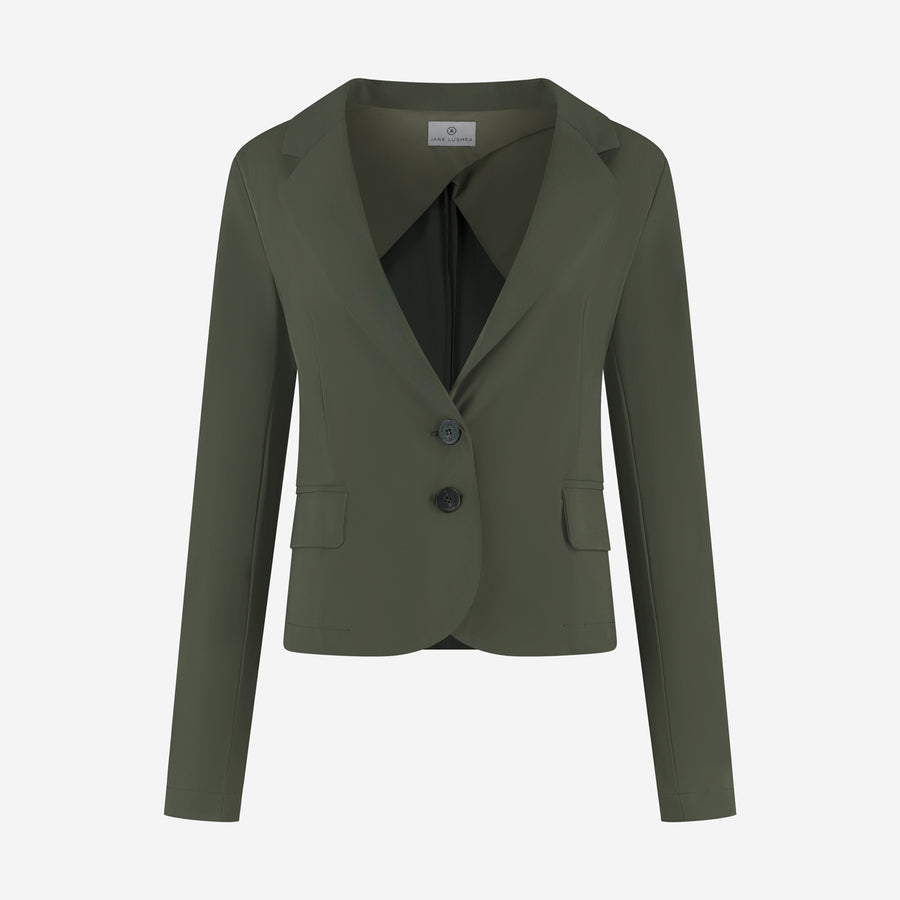 Atina Blazer Technical Jersey | Army green