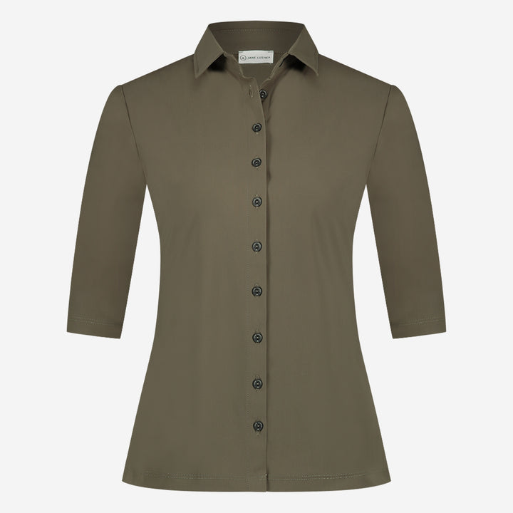 Blouse Betty Easy Wear Technical Jersey | Army