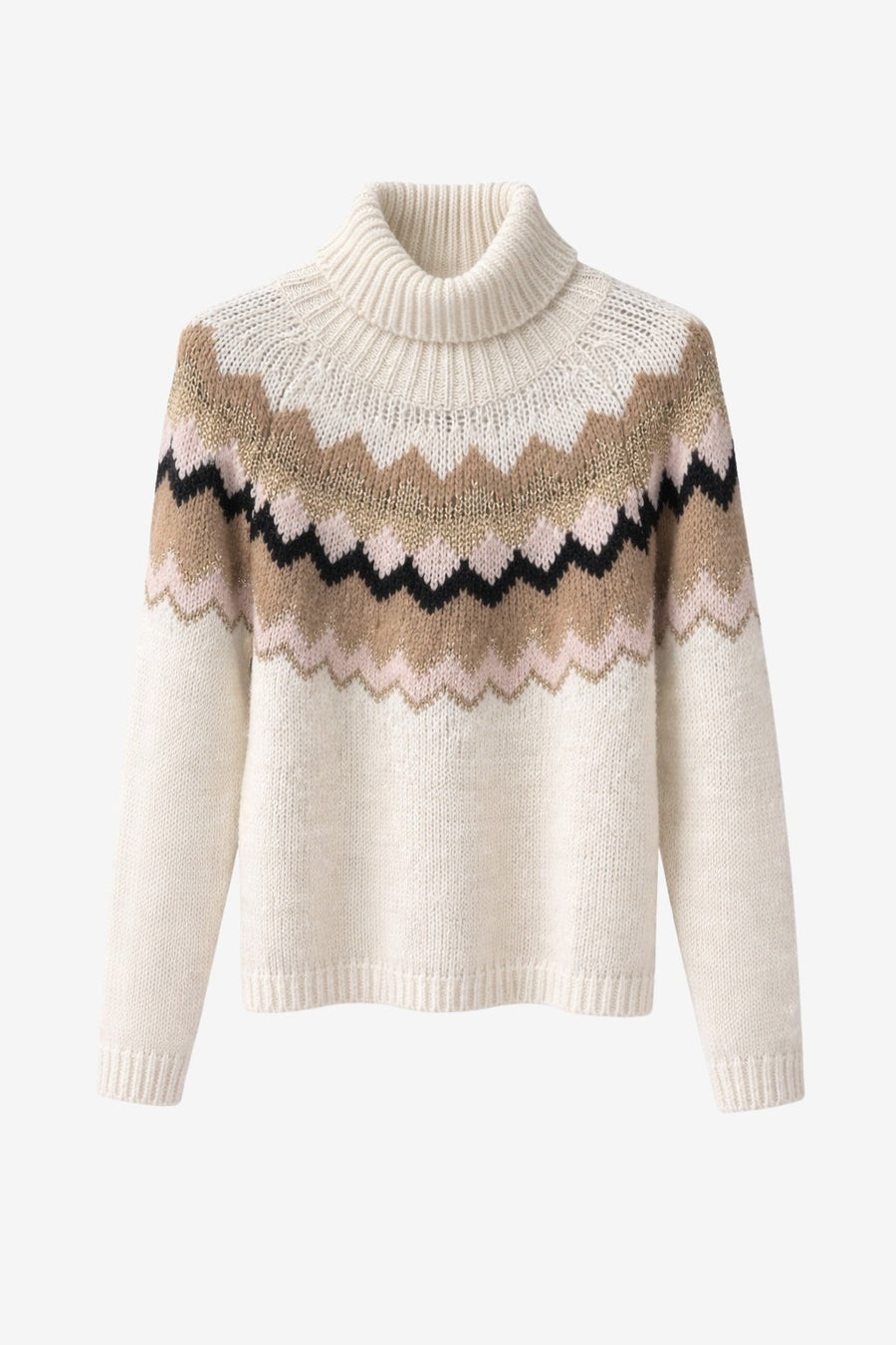 Fancy jacquard pullover 3080 | Off White