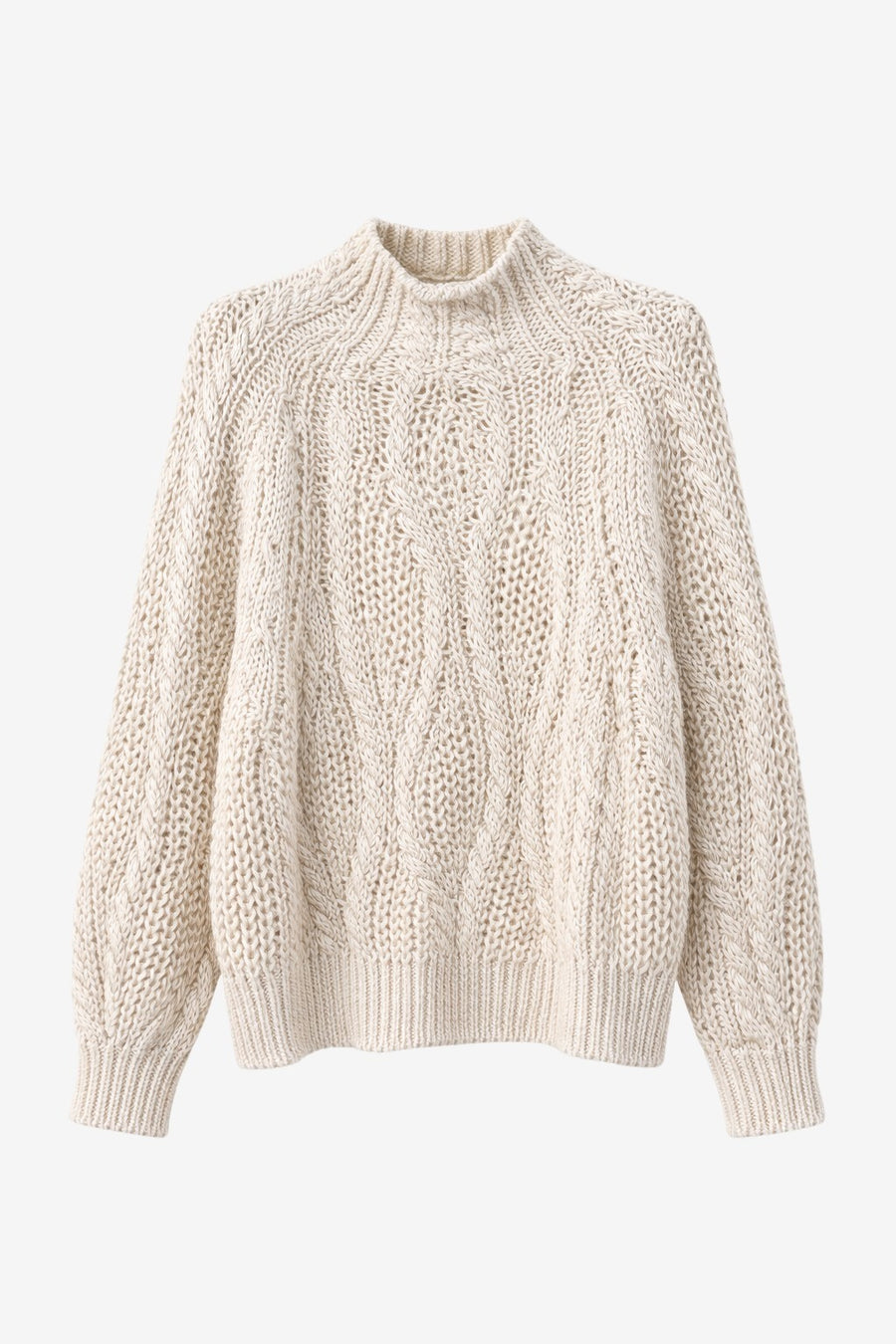 Cozy winter pullover 3094 | Ecru