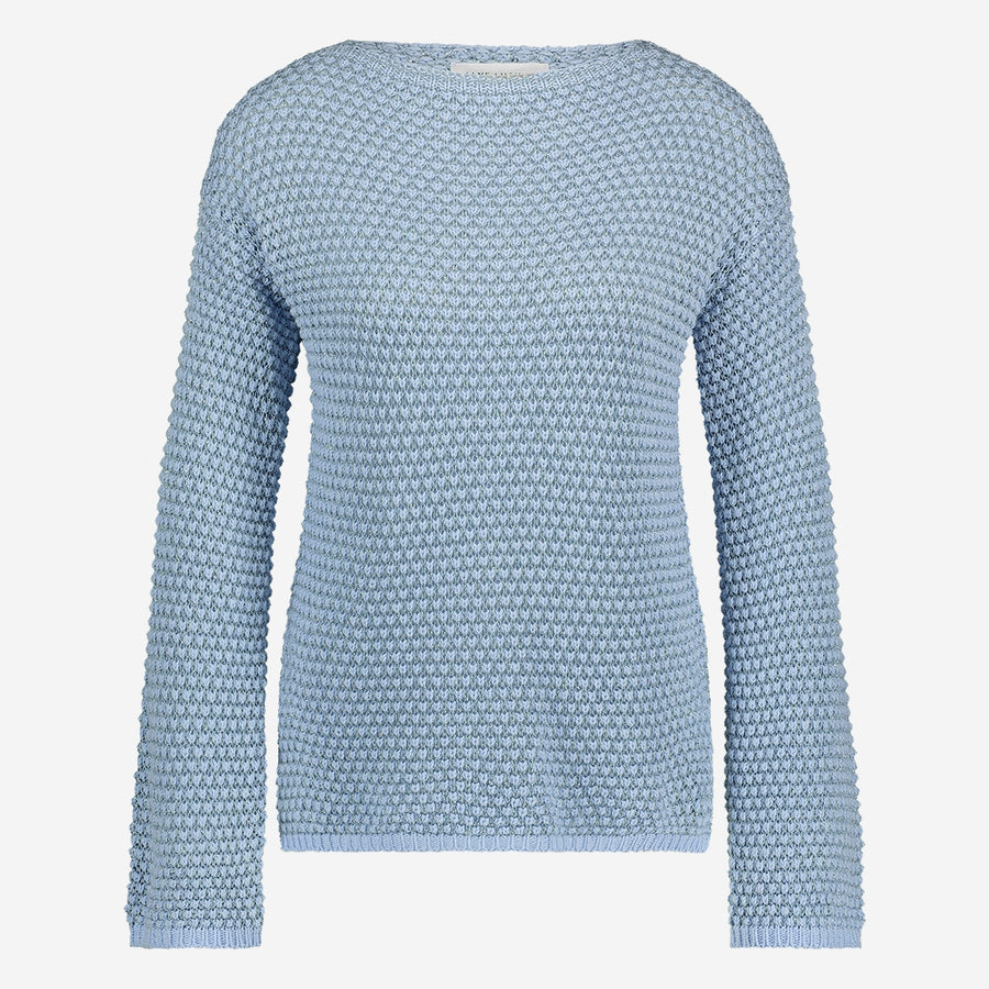 Cotton viscose blend pullover 9050 | Light Blue