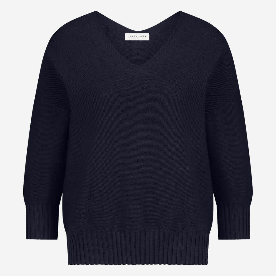 Seamless cotton pullover 317 | Blue