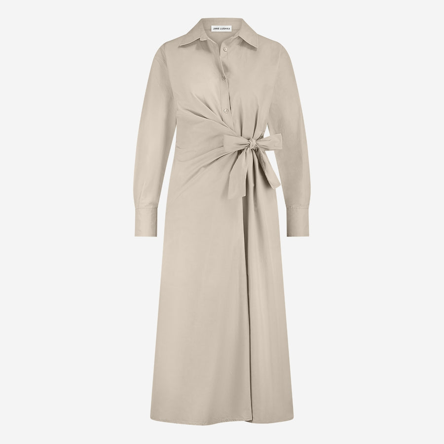 Edyta taffeta dress | Beige