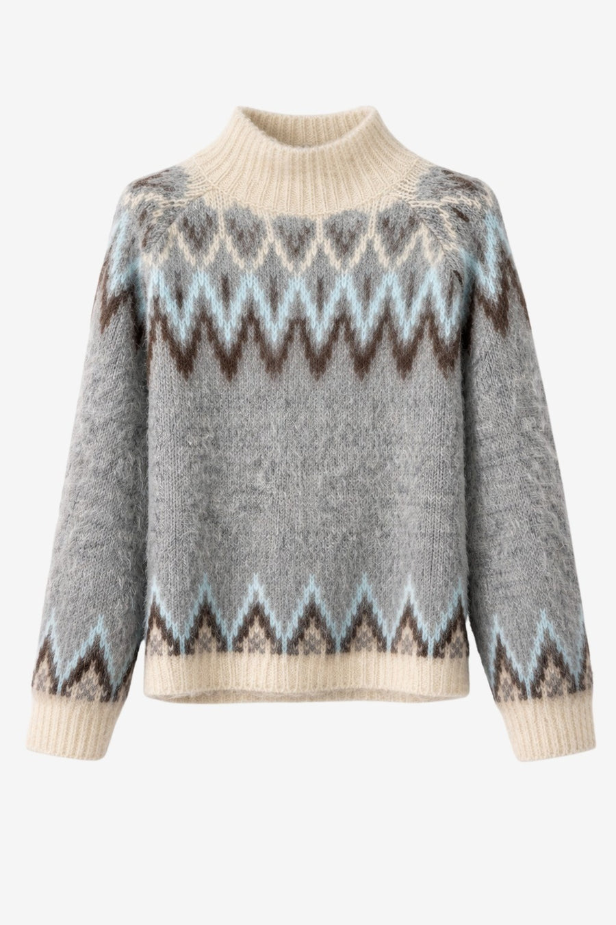 Brushed winter pullover H26001 | Grey