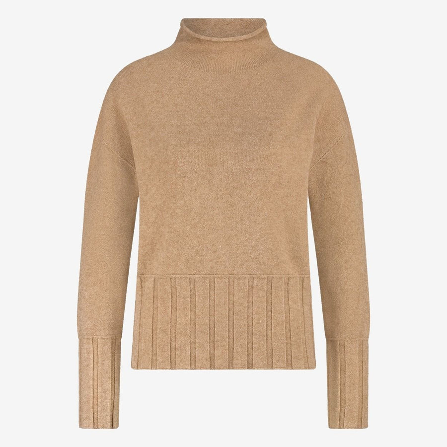 Viscose seamless dyed pullover NB2275 | Camel