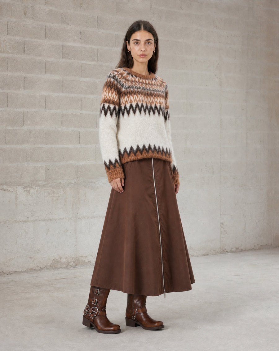 Bardolino taffeta zipper skirt | Ohra