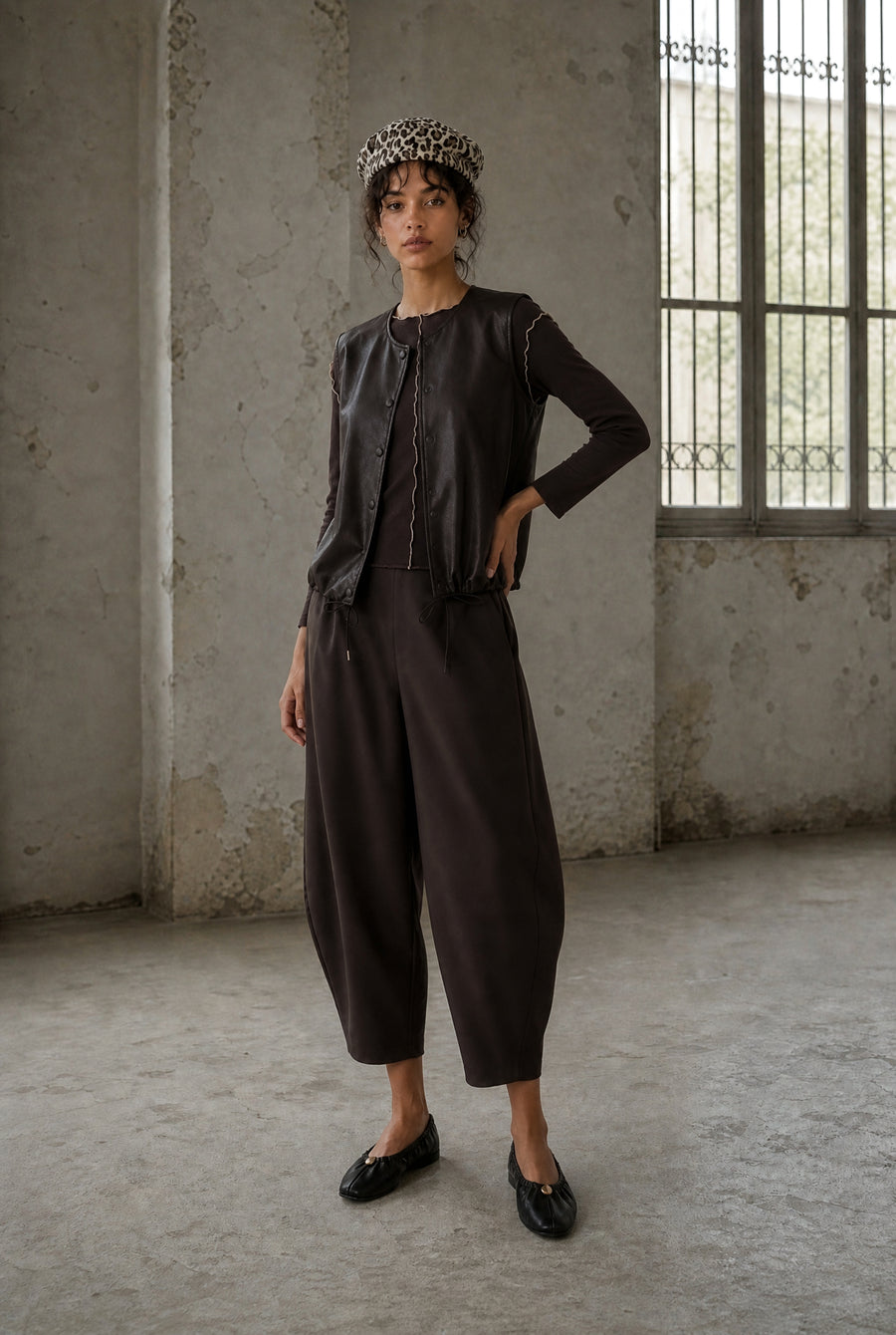 Pantaloni Benot in jersey tecnico