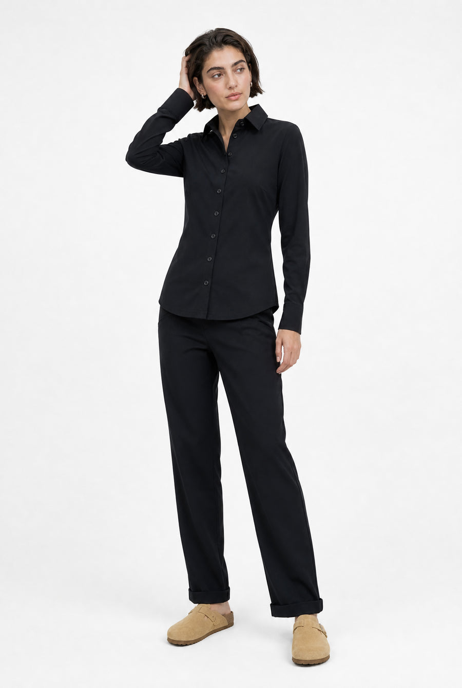 Blouse Betty Easy Wear Technical Jersey | Black