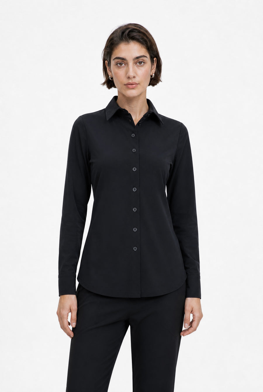 Blouse Betty Easy Wear Technical Jersey | Black