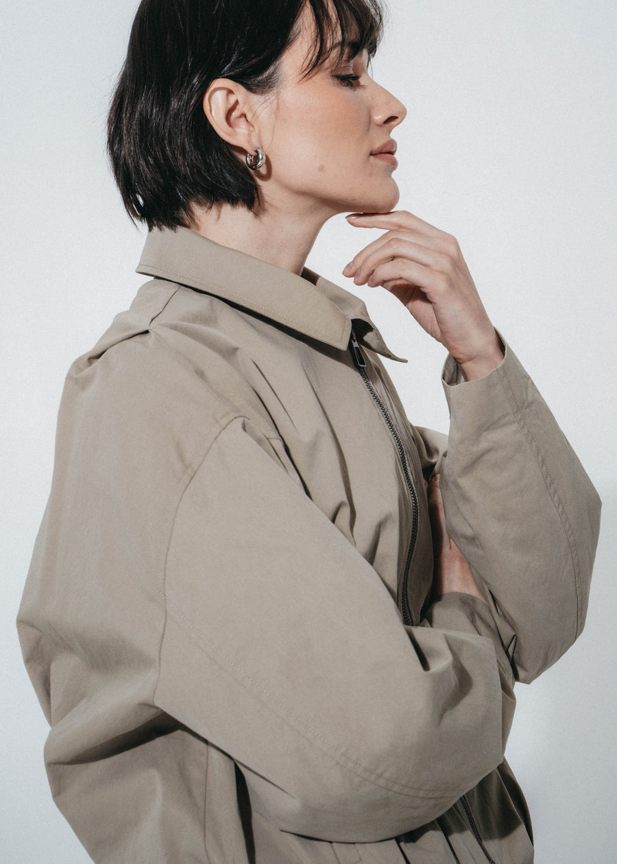 Blaze pleated bomber jacket