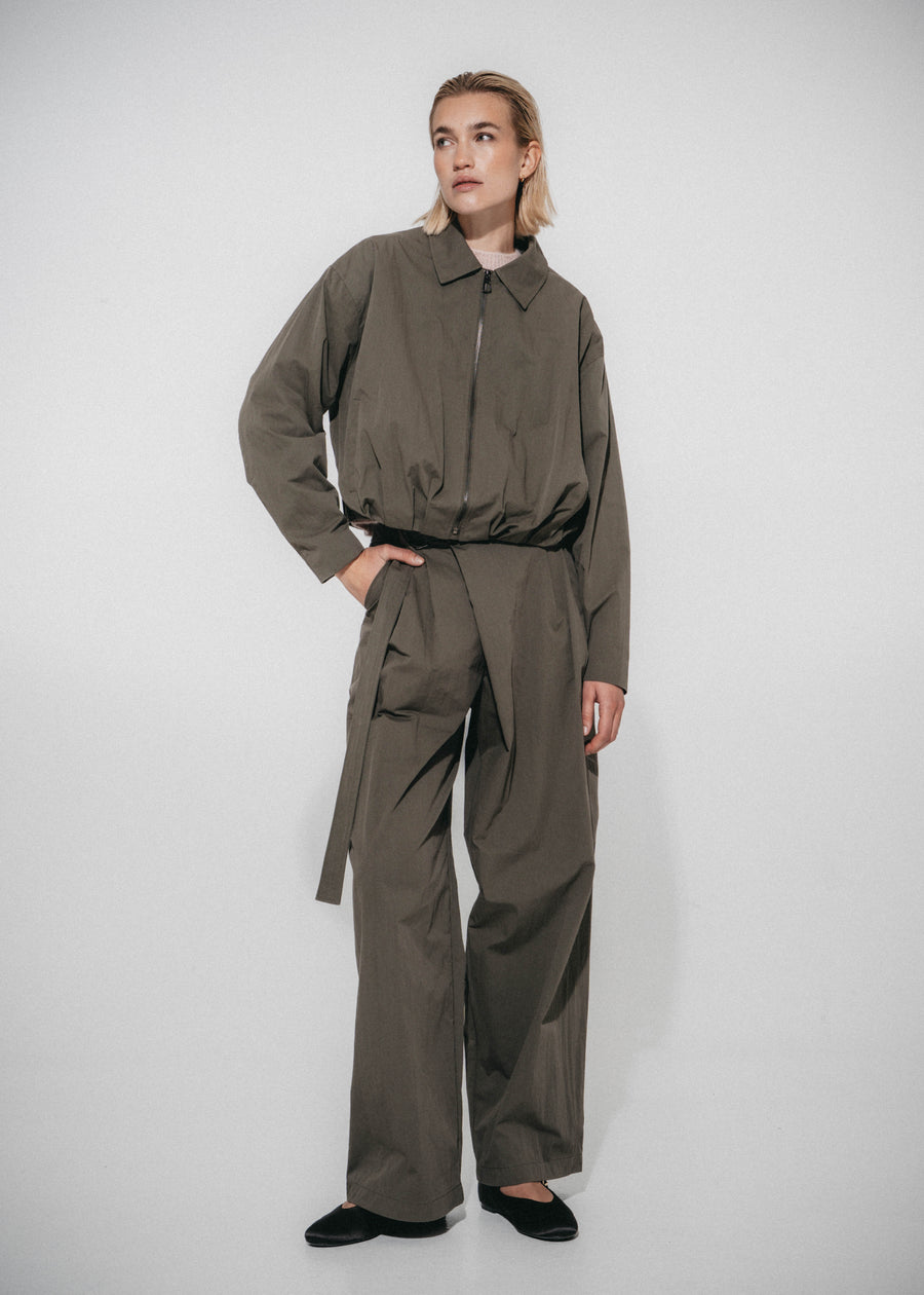 Blaze pleated bomber jacket