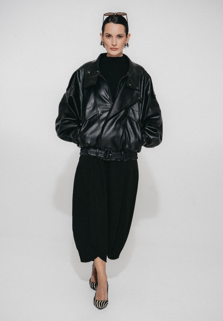 Bo eco leather oversized  jacket