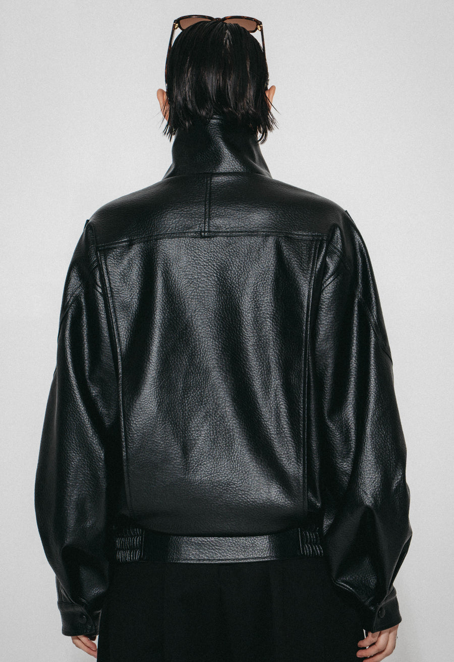 Bo eco leather oversized  jacket