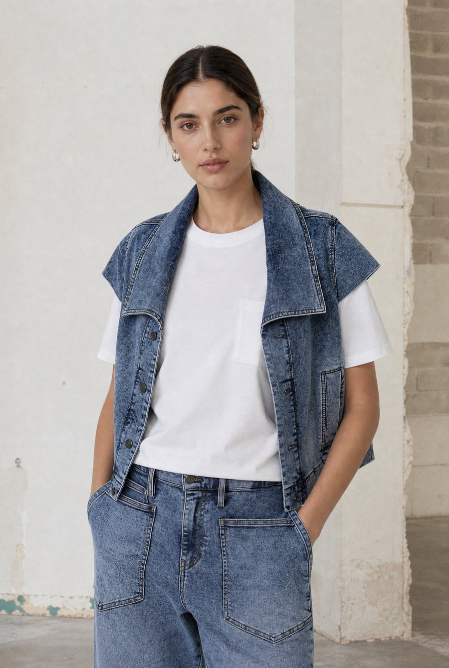 Boom denim vintage vest