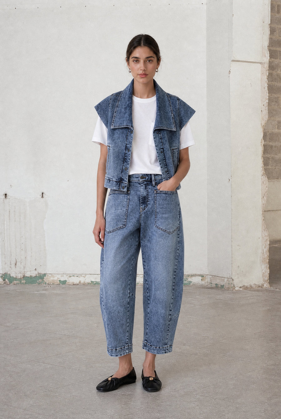 Boom denim vintage vest