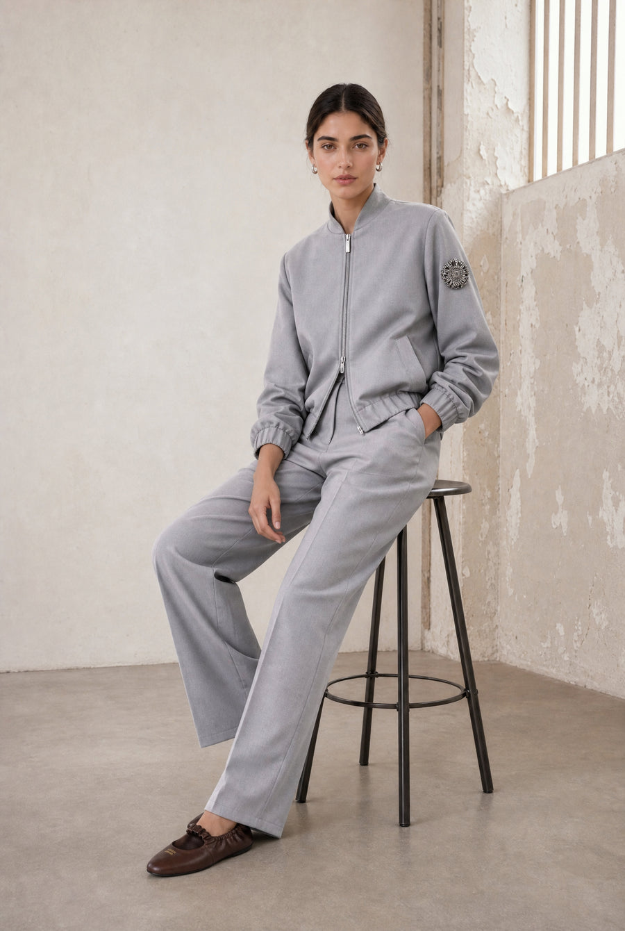 Valeggio viscose barel Pants | Grigio