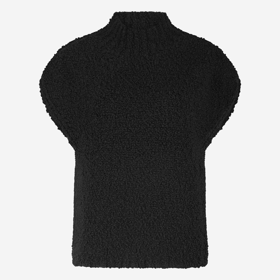 Coarse Boucle vest | Black