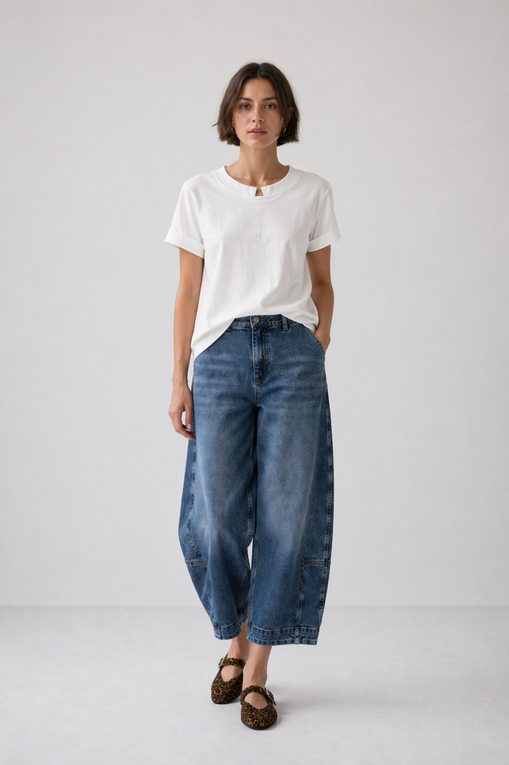 Poplin loos fit top