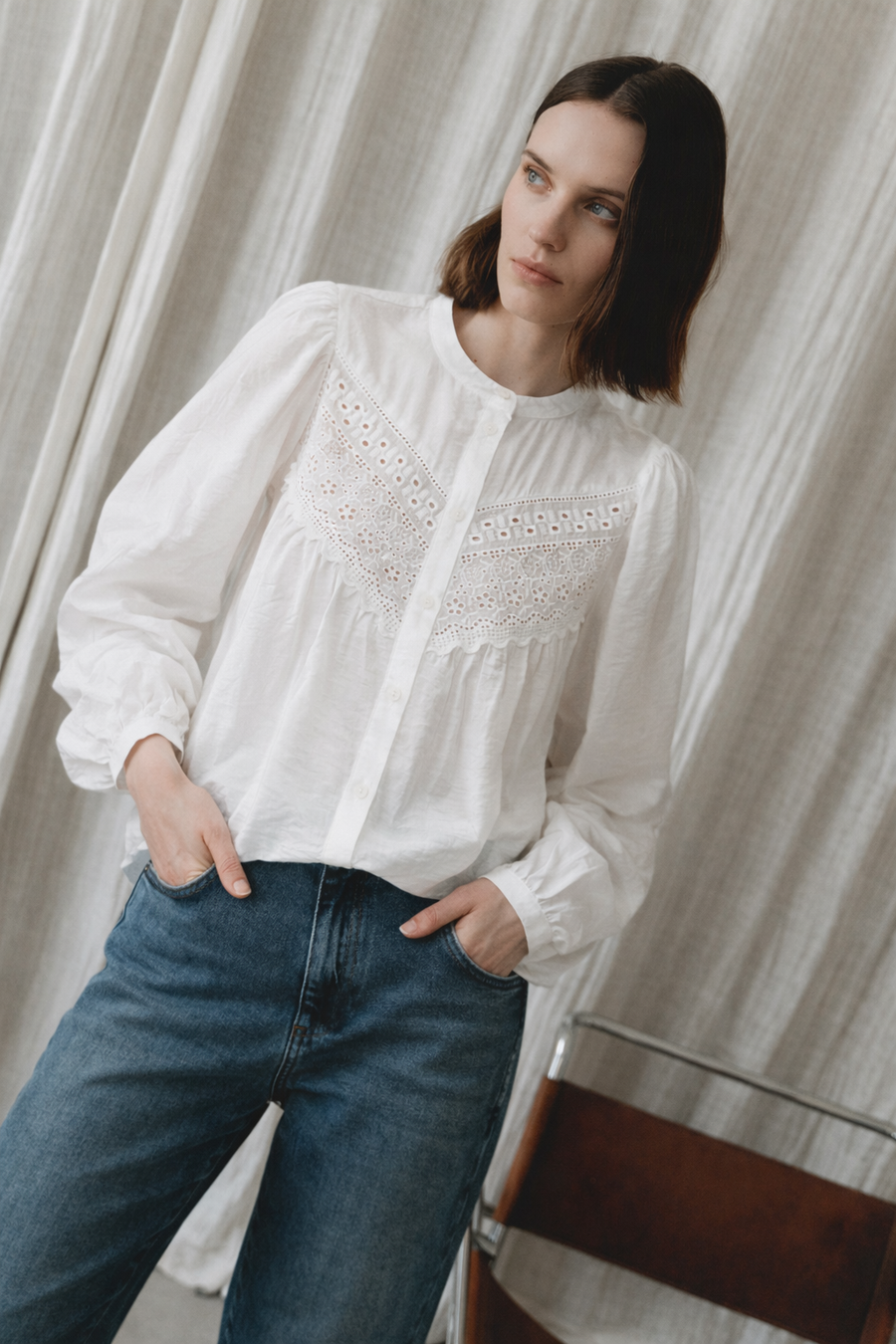 Vesy viscose lace blouse