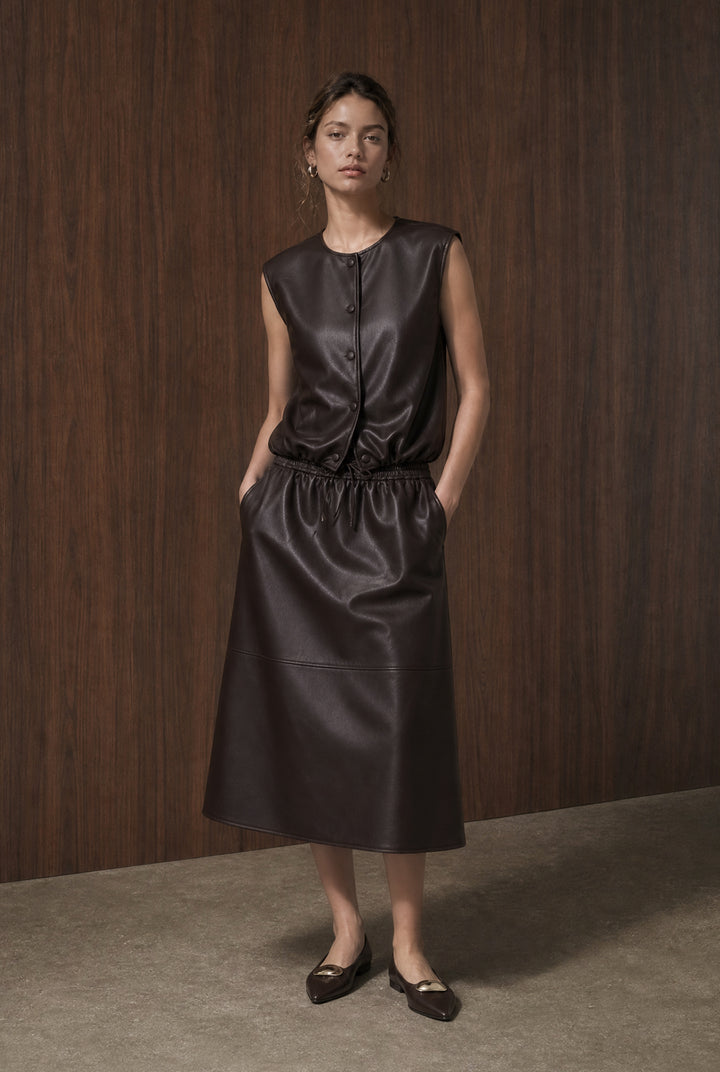 Clare eco leather vest
