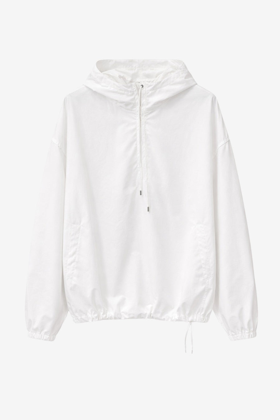 Clio hoodie zipper blouse | White