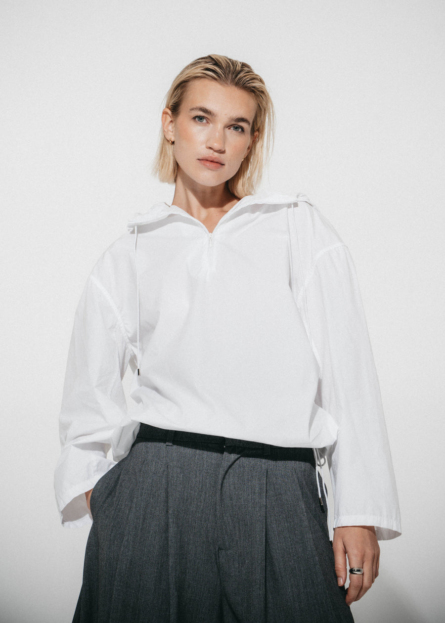 Clio hoodie zipper blouse