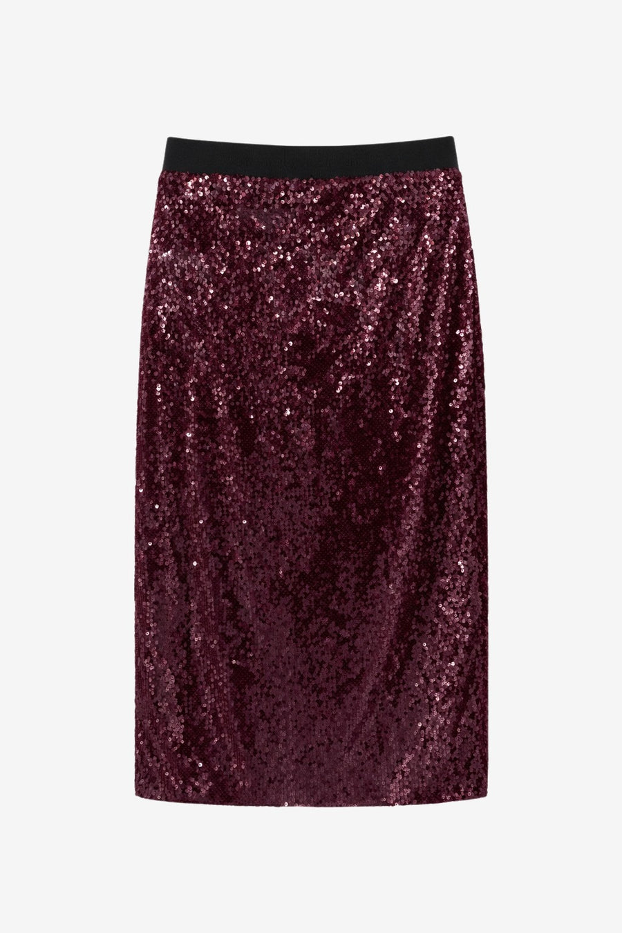 Dalia sequins uni skirt | Bordo