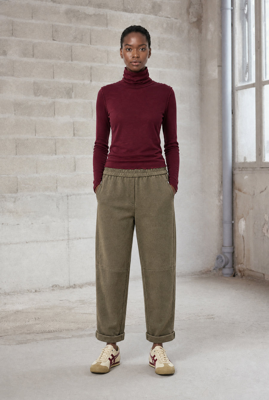 Janice viscose top | Bordeaux