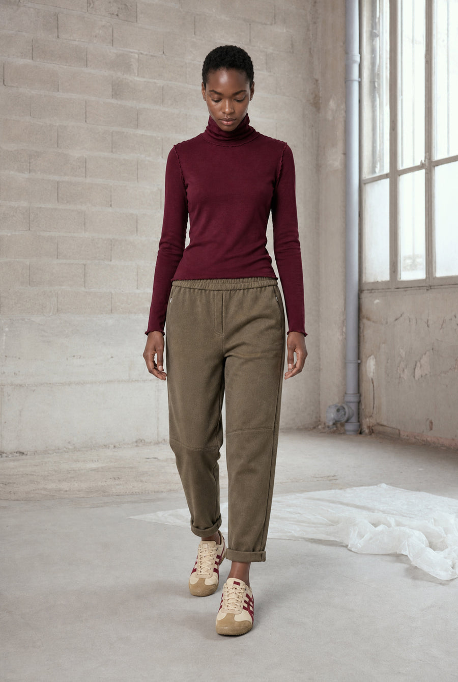 Janice viscose top | Bordeaux