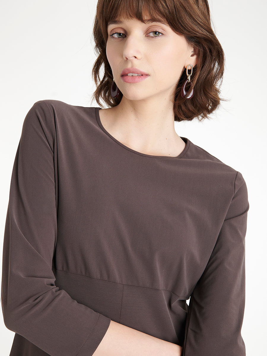 Denise dress technical jersey | Brown