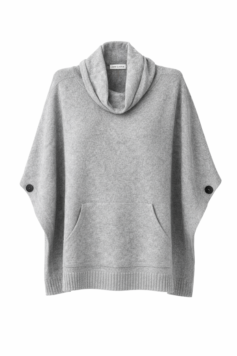 Dyed poncho NB98 | Medium Grey