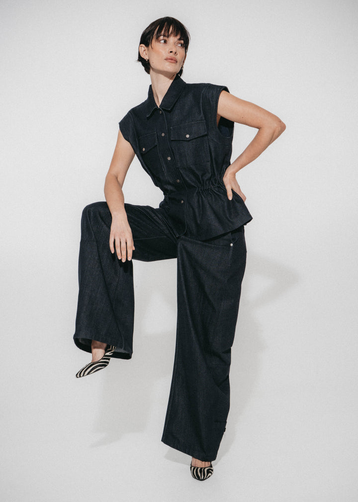 Eden indigo jeans vest