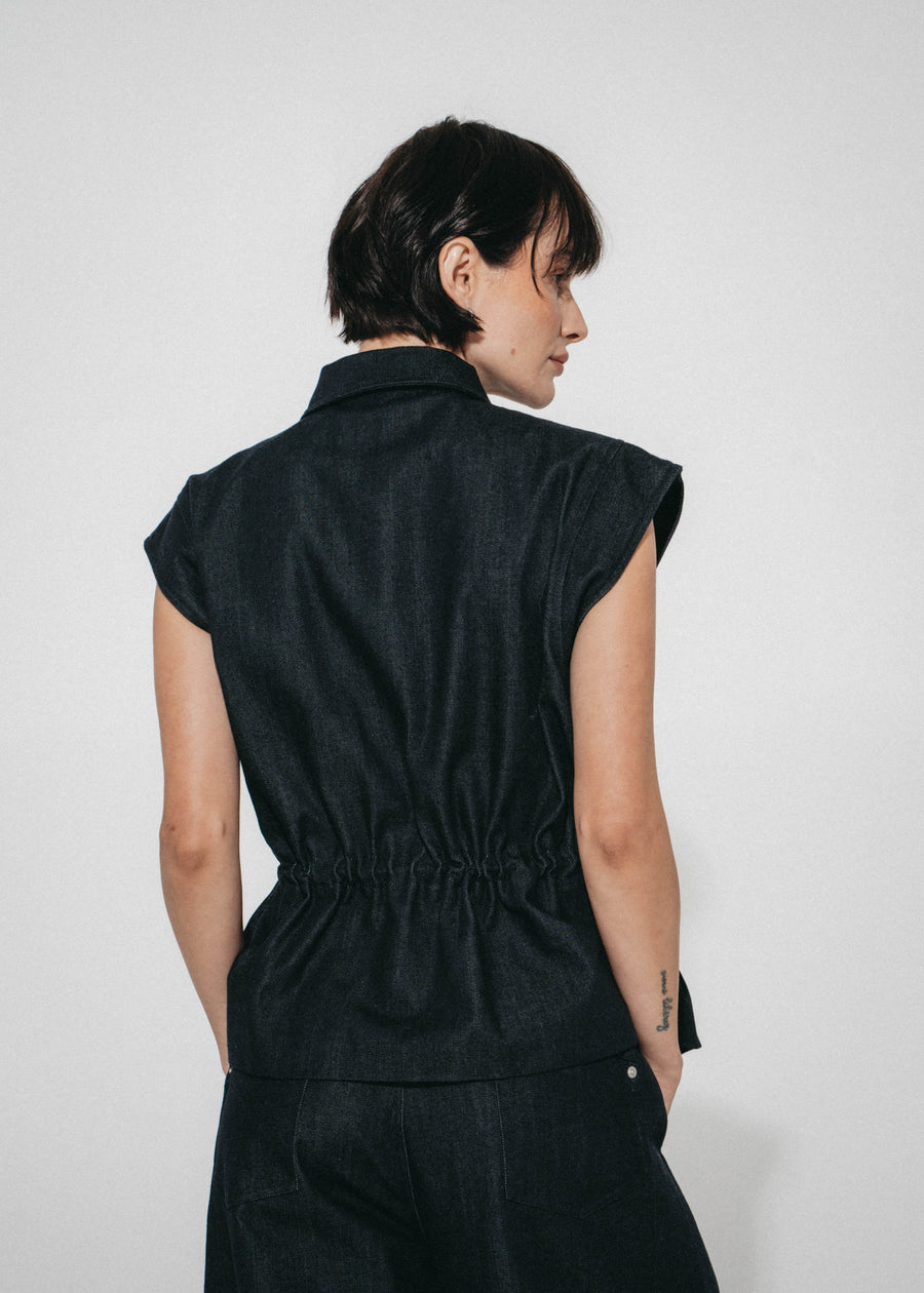 Eden indigo jeans vest