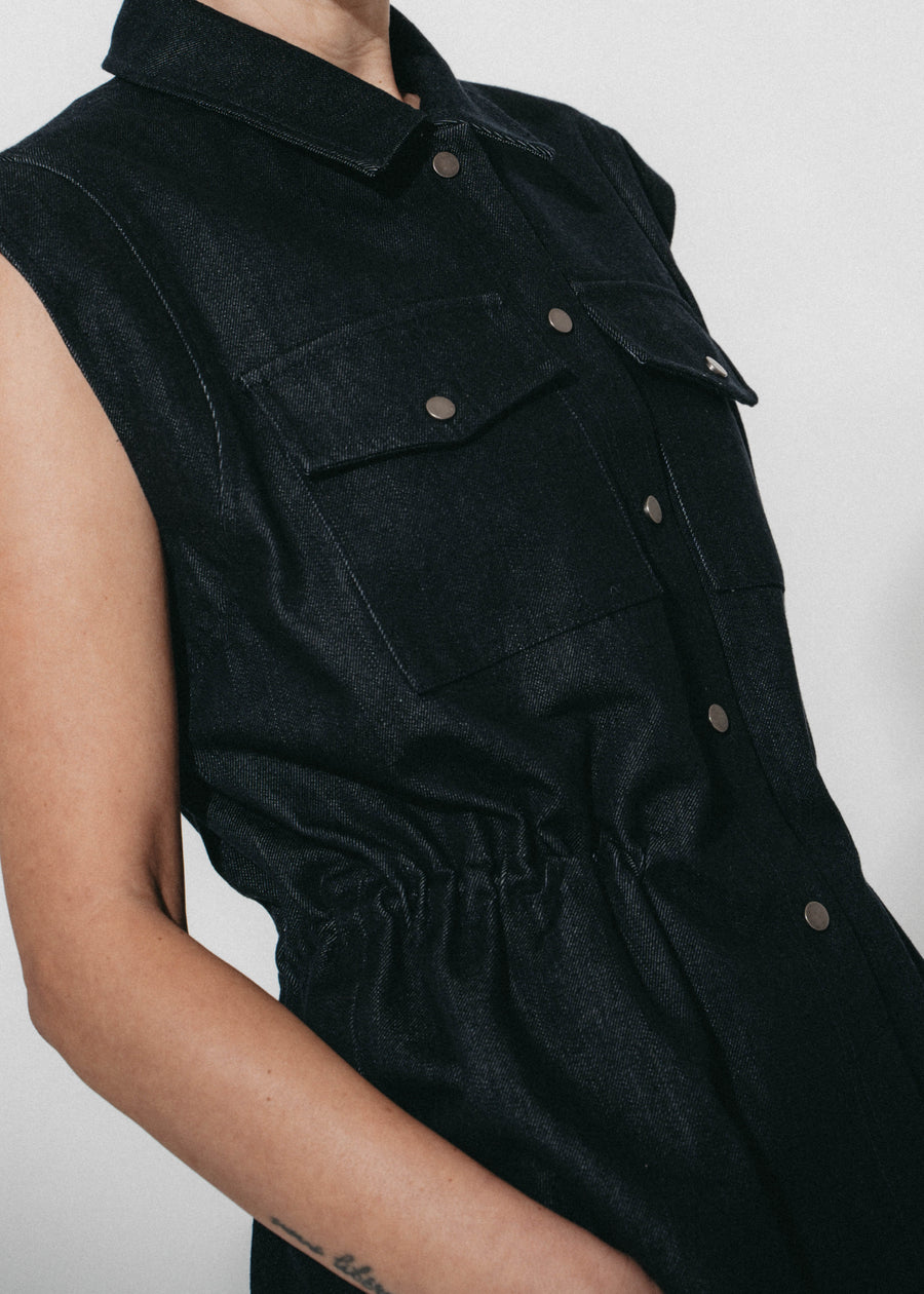 Eden indigo jeans vest
