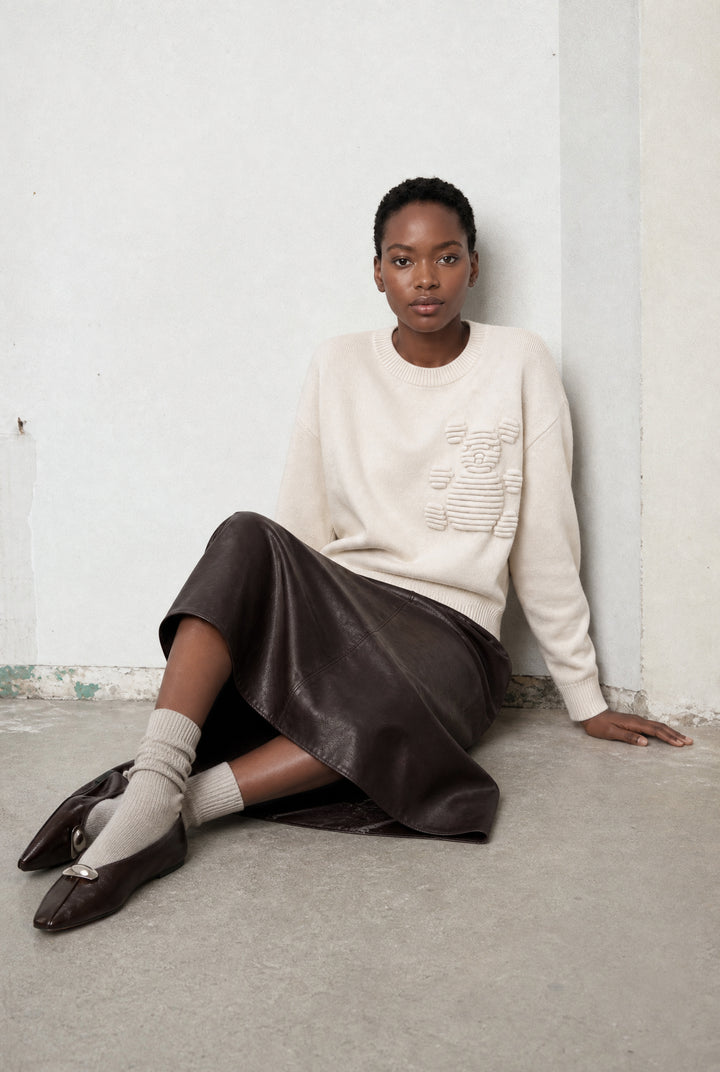 Viscose blend bear pullover 3040