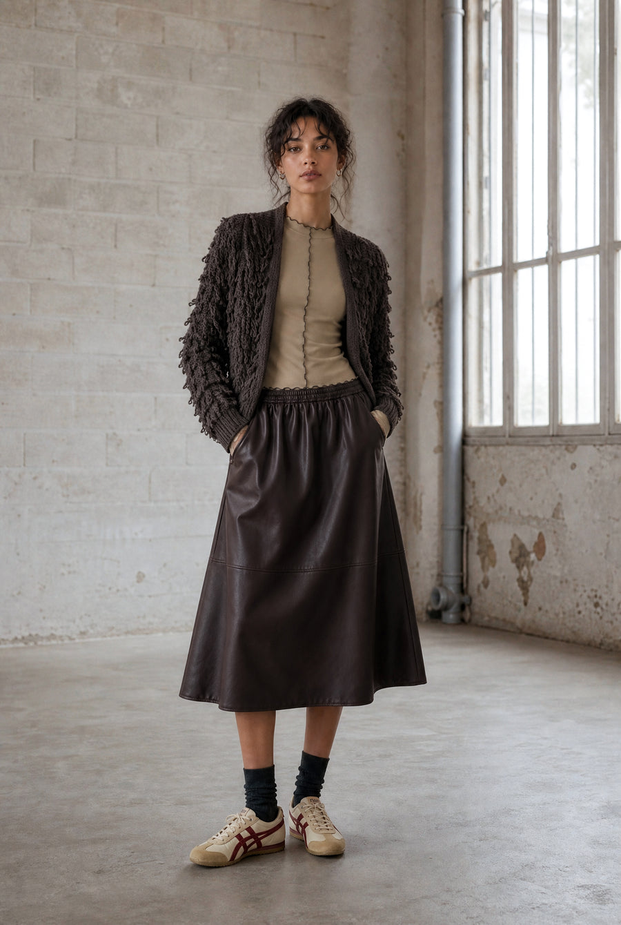 Elle eco leather skirt