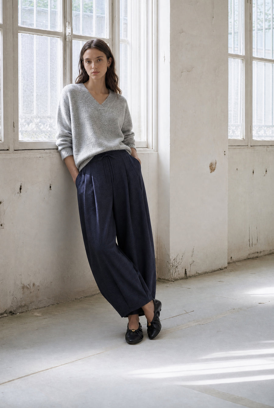 Elodie viscose blend barel pants