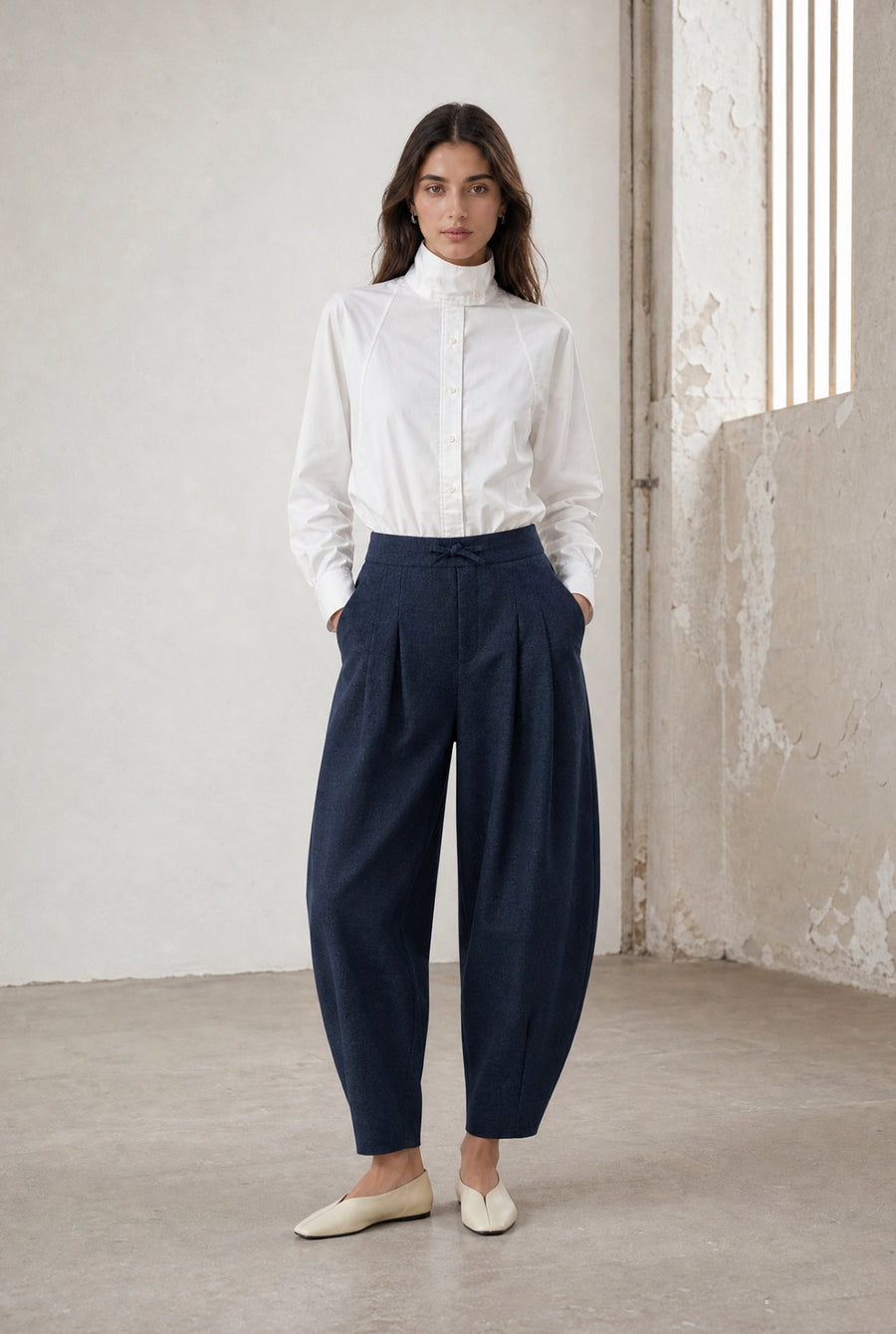 Elodie viscose blend barel pants