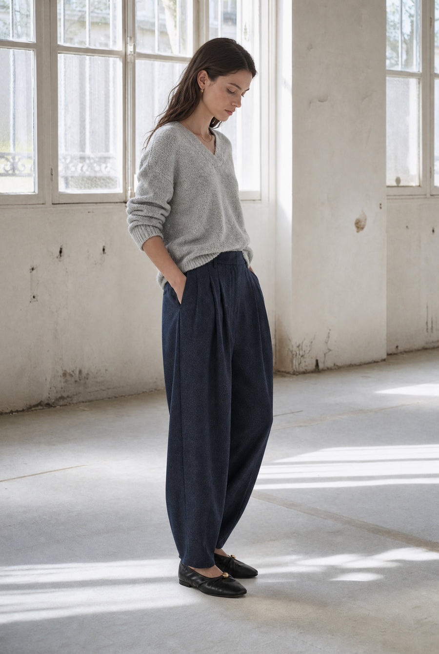 Elodie viscose blend barel pants
