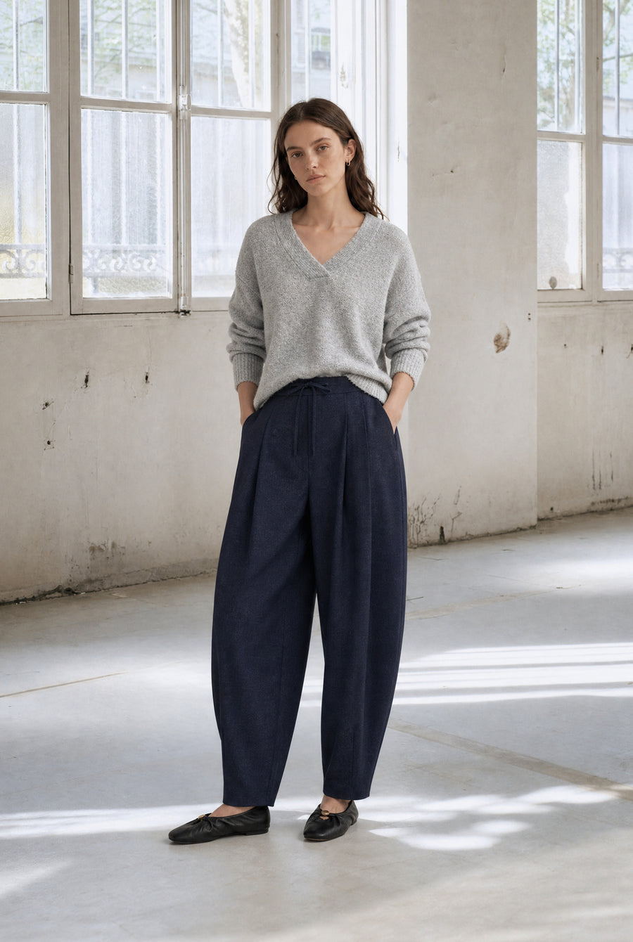 Elodie viscose blend barel pants
