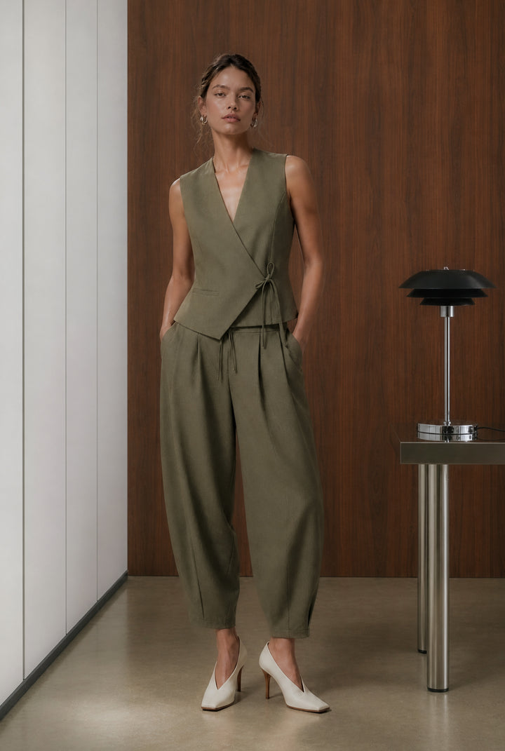 Elodie viscose blend barel pants