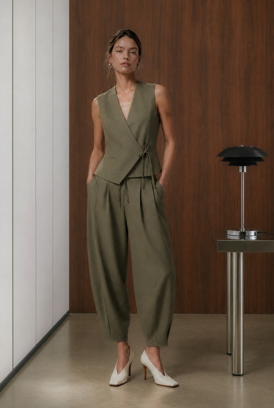 Elodie viscose blend barel pants
